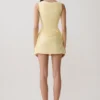 Vestido mini drapeado Bexley – Mantequilla Vestido mini drapeado Bexley – Mantequilla