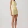 Vestido mini drapeado Bexley – Mantequilla Vestido mini drapeado Bexley – Mantequilla