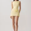 Vestido mini drapeado Bexley – Mantequilla Vestido mini drapeado Bexley – Mantequilla