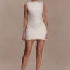 Vestido mini drapeado Bexley – Marfil Vestido mini drapeado Bexley – Marfil