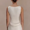 Vestido mini drapeado Bexley – Marfil Vestido mini drapeado Bexley – Marfil