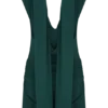 Vestido mini drapeado de gasa Giulia – Esmeralda oscuro Vestido mini drapeado de gasa Giulia – Esmeralda oscuro