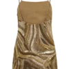 Vestido mini Eloise con bordado a mano – Estampado de remolinos dorados Vestido mini Eloise con bordado a mano – Estampado de remolinos dorados