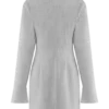 Vestido mini entallado tipo camisa Dorian – Gris carbón jaspeado