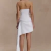 Vestido mini fruncido sin tirantes Evianna – Blanco Vestido mini fruncido sin tirantes Evianna – Blanco