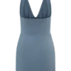 Vestido mini halter de algodón Ruth – Azul océano