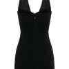Vestido mini halter de crepé Cressida – Negro Vestido mini halter de crepé Cressida – Negro