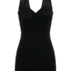 Vestido mini halter de crepé Cressida – Negro Vestido mini halter de crepé Cressida – Negro