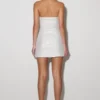 Vestido mini halter Raina Diamante – Blanco