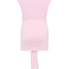 Vestido mini Maiara de manga corta con lazo y corte ceñido – Rosa Vestido mini Maiara de manga corta con lazo y corte ceñido – Rosa