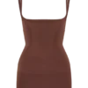 Vestido mini moldeador sin espalda Jocelyn – Espresso