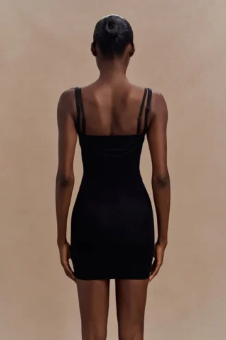 Vestido mini moldeador sin espalda Jocelyn – Negro
