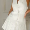 Vestido mini plisado Antoinette – Marfil Vestido mini plisado Antoinette – Marfil