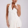 Vestido mini plisado Antoinette – Marfil Vestido mini plisado Antoinette – Marfil
