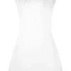 Vestido mini plisado en el cuello Ariana – Marfil Vestido mini plisado en el cuello Ariana – Marfil