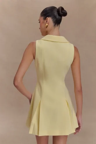 Vestido mini sin mangas Oli – Limón