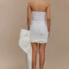 Vestido mini sin tirantes con lazo Franka – Blanco Vestido mini sin tirantes con lazo Franka – Blanco