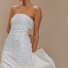 Vestido mini sin tirantes con lazo Franka – Blanco Vestido mini sin tirantes con lazo Franka – Blanco