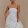 Vestido mini sin tirantes con lazo Franka – Blanco Vestido mini sin tirantes con lazo Franka – Blanco