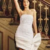 Vestido mini sin tirantes con lazo Franka – Blanco Vestido mini sin tirantes con lazo Franka – Blanco