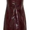 Vestido mini sin tirantes de imitación de cuero Anouk – Merlot Vestido mini sin tirantes de imitación de cuero Anouk – Merlot
