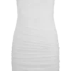 Vestido mini sin tirantes de malla Jianna – Blanco Vestido mini sin tirantes de malla Jianna – Blanco