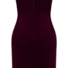 Vestido mini sin tirantes de terciopelo Paulina – Burdeos Vestido mini sin tirantes de terciopelo Paulina – Burdeos
