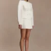 Vestido mini tipo blazer Beatrice – Marfil