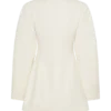 Vestido mini tipo blazer Beatrice – Marfil
