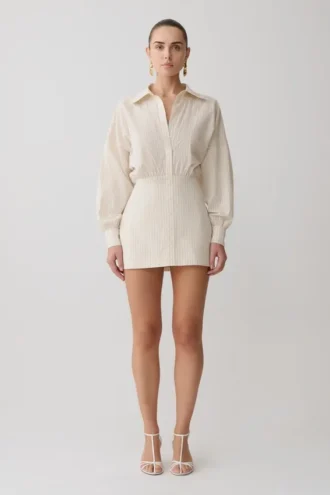Vestido oversize tipo camisa Ivy – Rayas