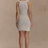 Vestido sin mangas de punto con volantes Brigid – Marfil Vestido sin mangas de punto con volantes Brigid – Marfil