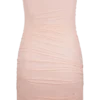 Vestido sin tirantes de malla Jianna – Rosa empolvado