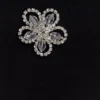Vestido sin tirantes Liva con ribete floral de diamantes – Negro