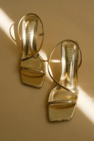 Zapatos de tacón alto metalizados Jaska – Dorado