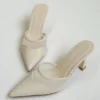 Zapatos de tacón puntiagudo Micah Mesh – Marfil Zapatos de tacón puntiagudo Micah Mesh – Marfil