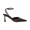 Zapatos de tacón puntiagudos de satén Marley – Chocolate Zapatos de tacón puntiagudos de satén Marley – Chocolate